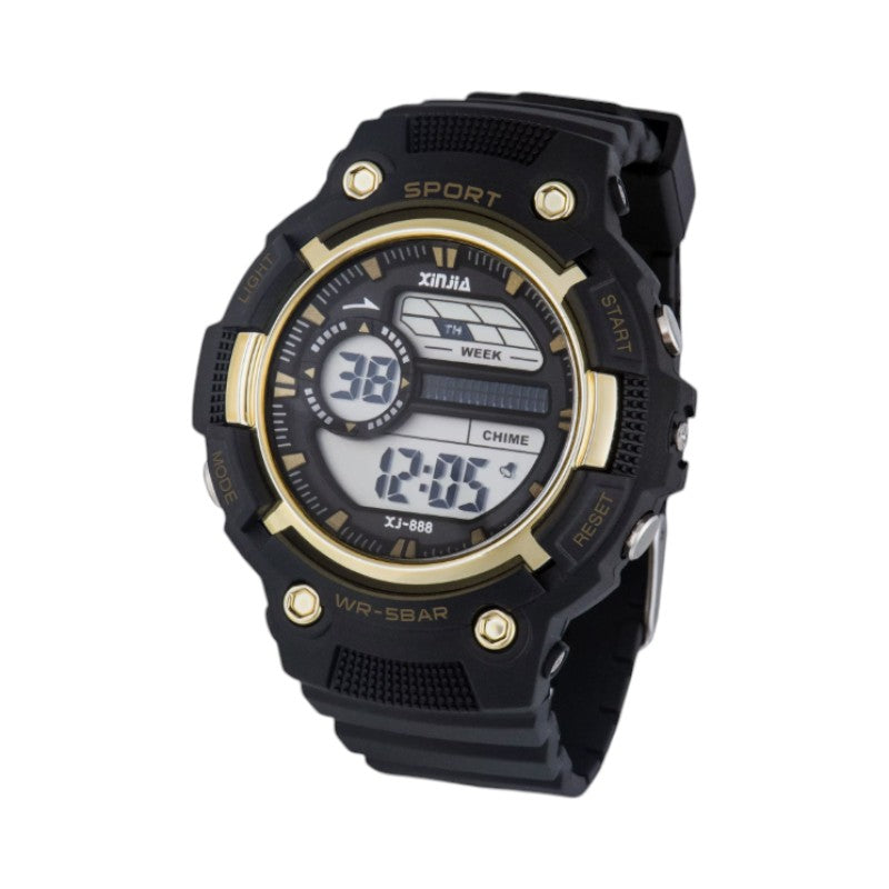Ψηφιακό ρολόι χειρός - XJ-888 - 115165 - Black/Gold