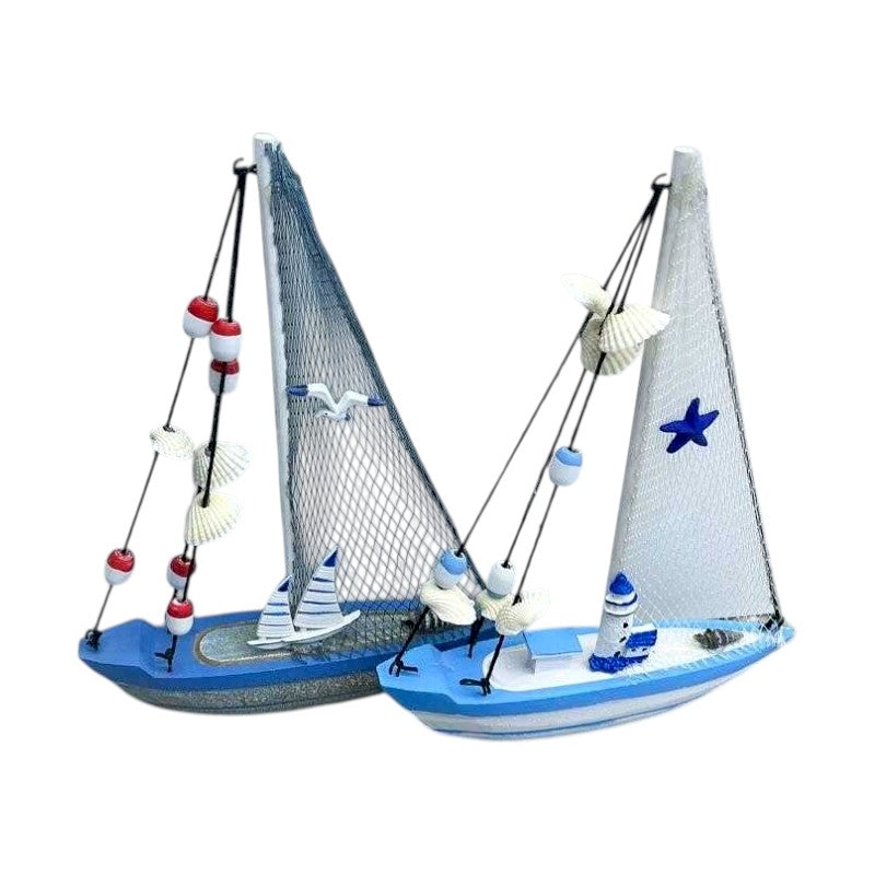 Διακοσμητικό Souvenir Καραβάκι - Σετ 2 τεμάχια - L2026-35AB - 125567