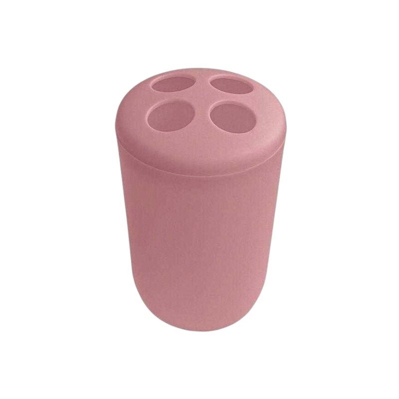Θήκες οδοντόβουρτσας πλαστικές σε σετ 5Χ - Pink - 21758