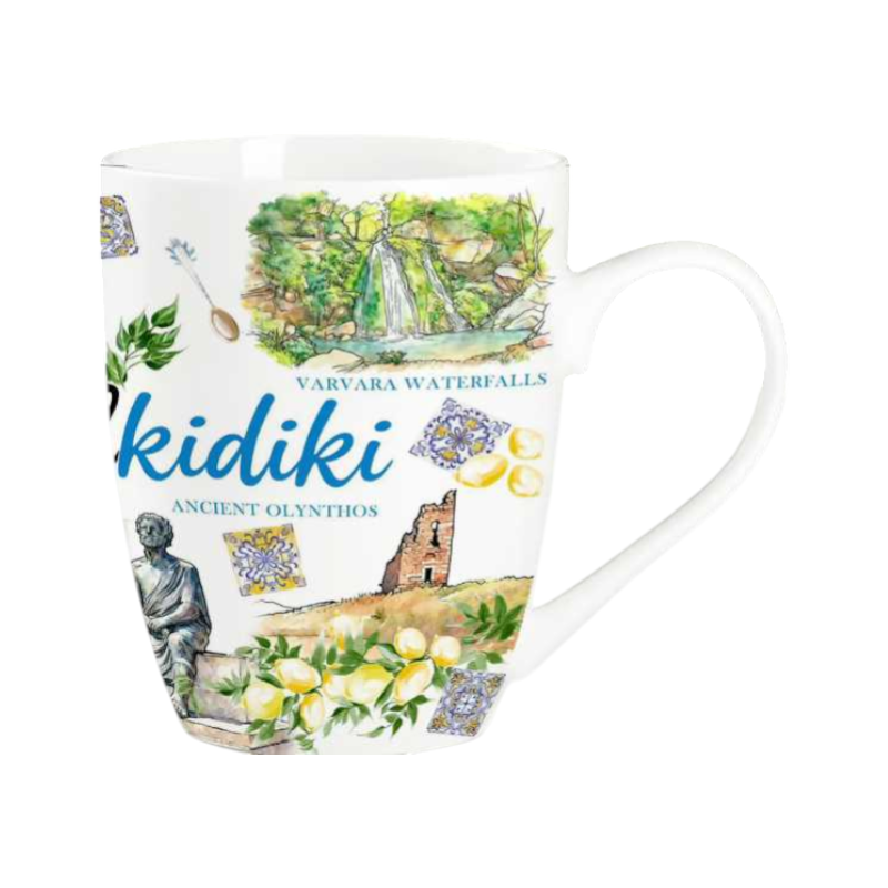 Σετ κεραμική κούπα Souvenir - 12pcs - Chalkidiki - 224127