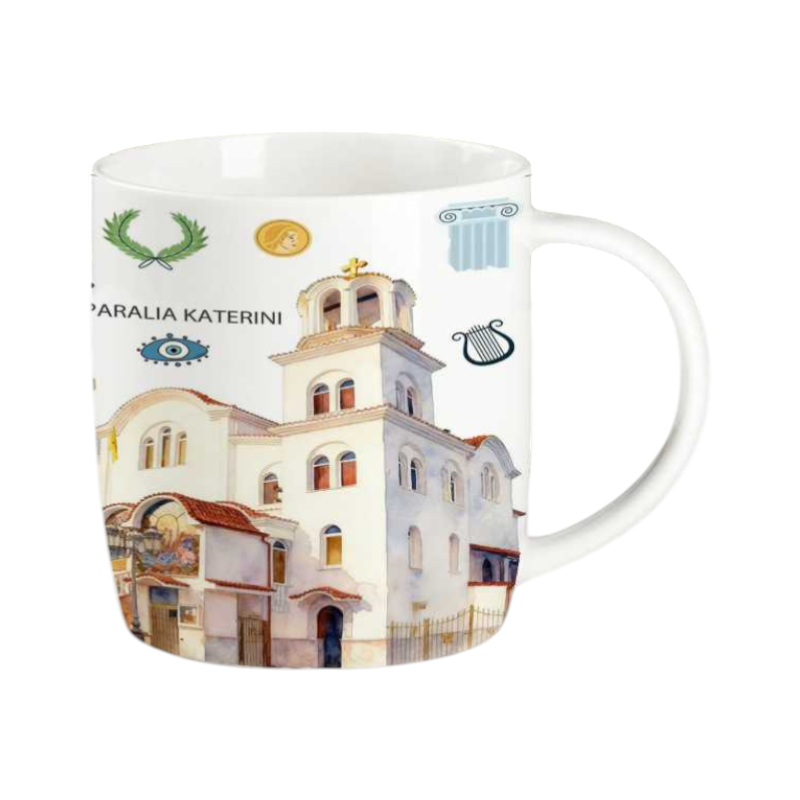 Σετ κεραμική κούπα Souvenir με κουτάλι - Paralia - 241123
