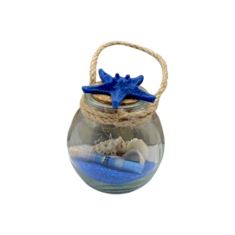 Διακοσμητικό Souvenir - Μπουκαλάκι με κοχύλια - Σετ 6 τεμάχια - 251704