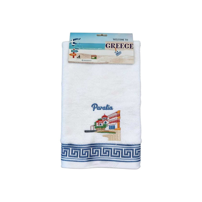 Πετσέτα ποτηρόπανο Souvenir με κέντημα - Σετ 12pcs - Paralia - 416334