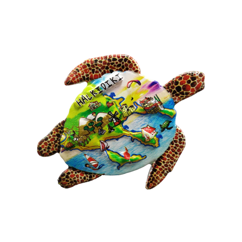 Tουριστικό μαγνητάκι Souvenir - Σετ 12pcs - Resin Magnet - Chalkidiki - 678315