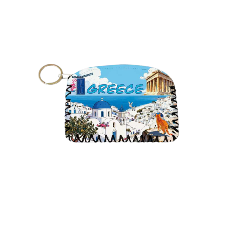 Πορτοφόλι Souvenir μπρελόκ - Σετ 10pcs - PVC - Greece - 14*9cm - 871756