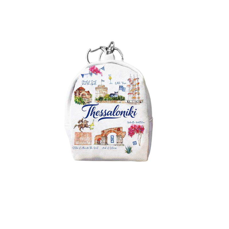Πορτοφόλι Souvenir μπρελόκ mini - Σετ 10pcs - PVC - Thessaloniki - 7*9*4.5cm - 871784