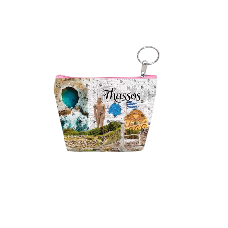 Πορτοφόλι Souvenir μπρελόκ mini - Σετ 10pcs - PVC - Thassos - 11*7*4cm - 871815