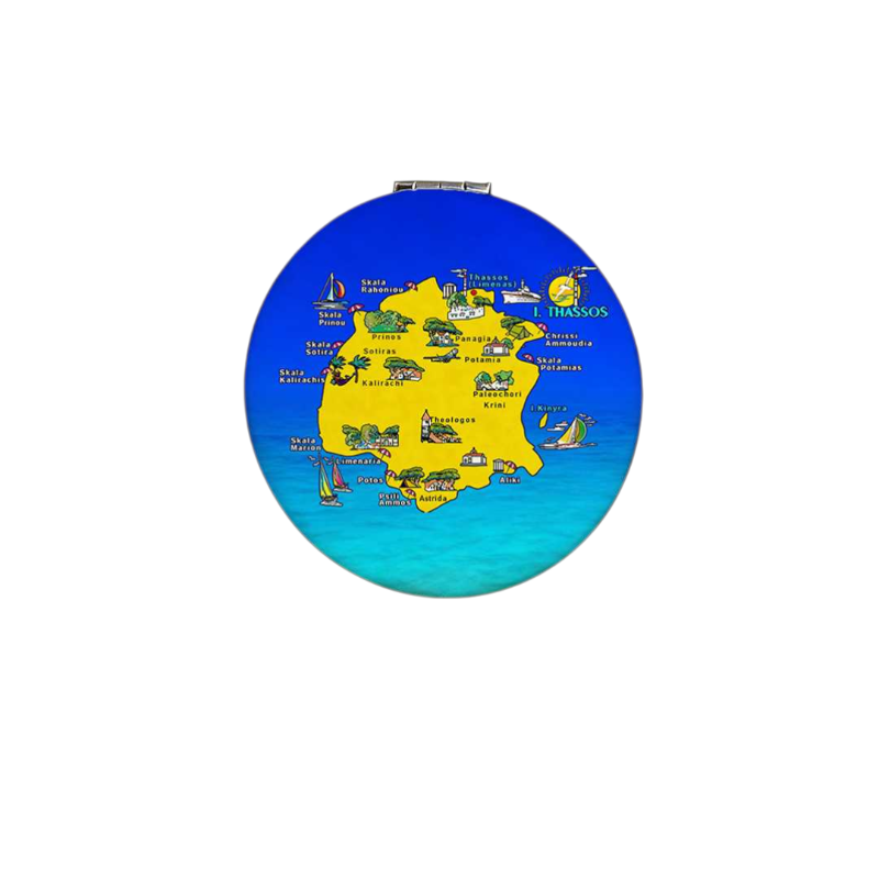 Καθρέπτης τσέπης Souvenir - Σετ 12pcs - Thassos - 7*7*3cm - 871834